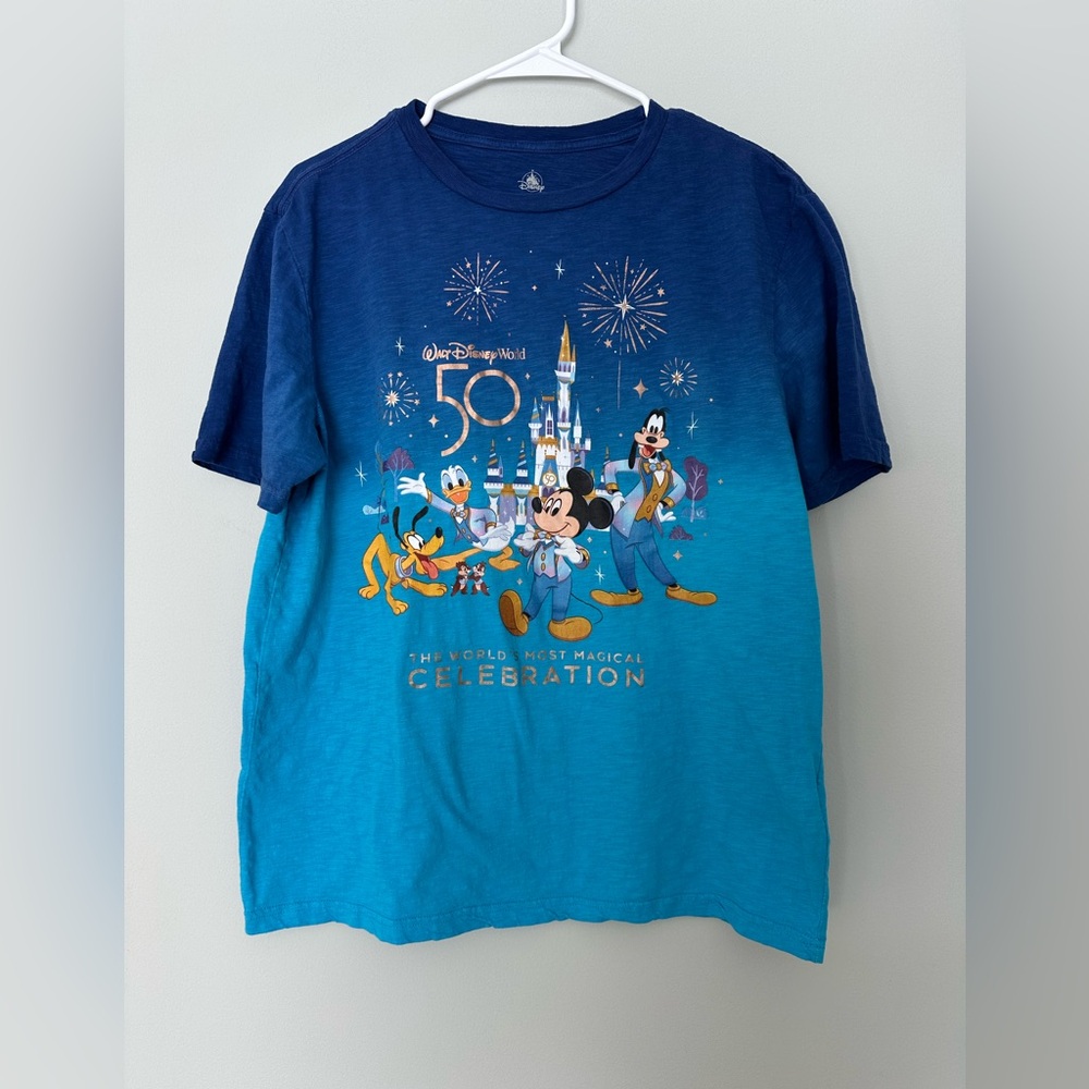 Disney Magical Celebration Blue Shirt. Walt Disney World 50